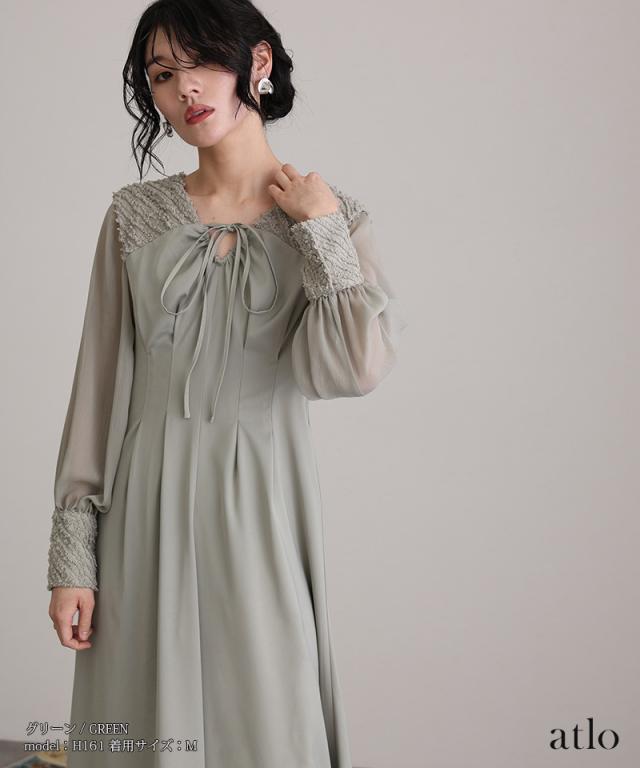 910241112 ワンピース フォーマルドレス 体型カバー 小さいサイズ