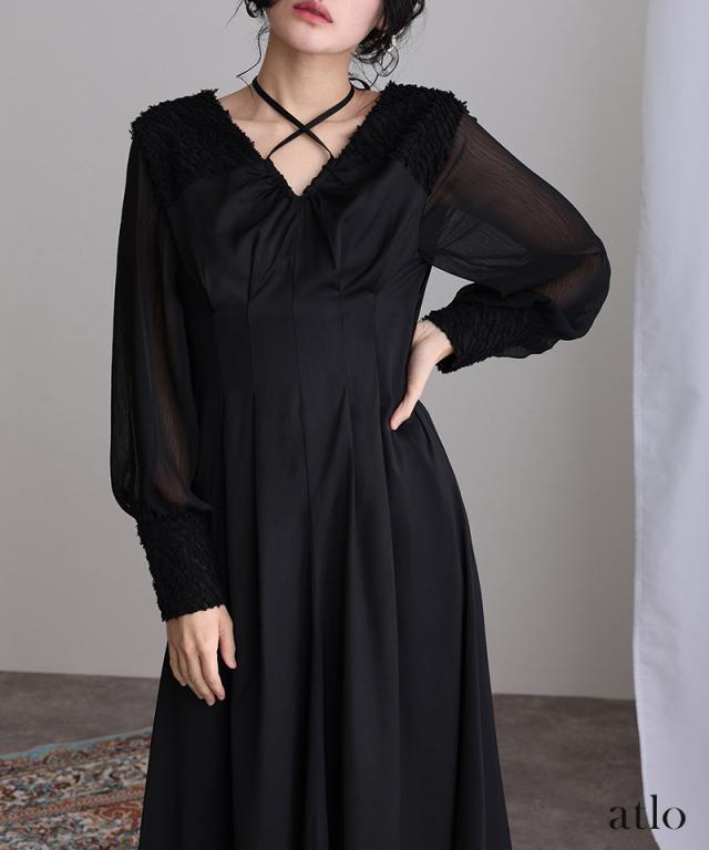 910241112 ワンピース フォーマルドレス 体型カバー 小さいサイズ