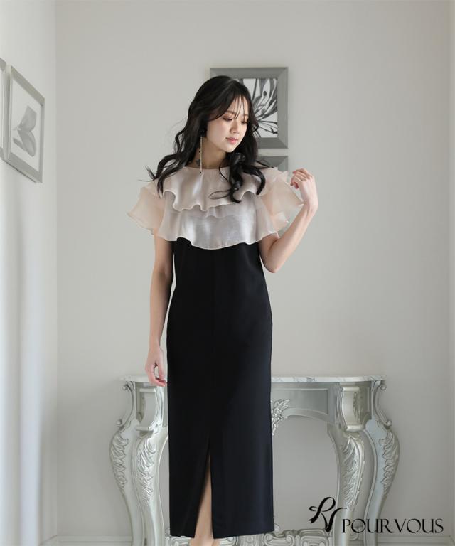 944241378 ワンピース 体型カバー フォーマルドレス 大きいサイズ 結婚