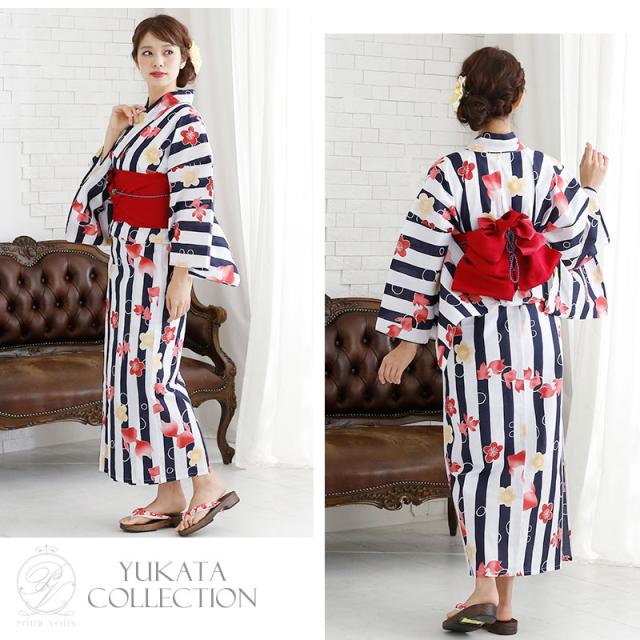 浴衣3点セット（浴衣ＬＬサイズ＋帯＋下駄）レトロモダン　花火大会 浴衣3点セット（浴衣LLサイズ＋帯＋下駄）レトロモダン 花火