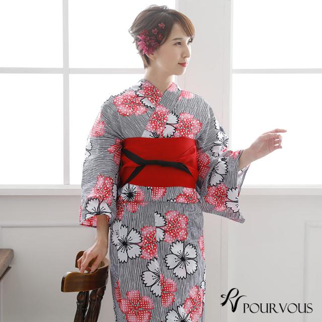 yu018 4点セット 浴衣 浴衣セット レトロ セット レトロモダン浴衣