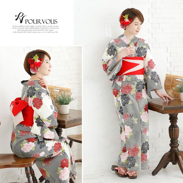 yu034 レトロ 4点セット 浴衣セット 浴衣 セット レディース 紺 花火