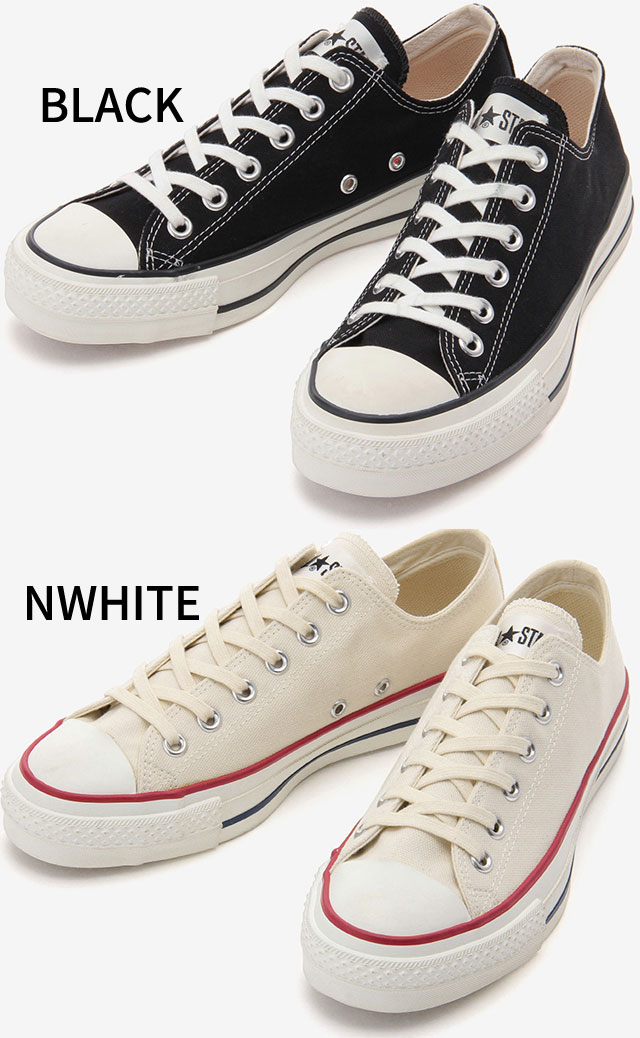 送料無料 コンバース CONVERSE キャンバス オールスター J OX スニーカー 【送料無料】 メンズ レディース 靴 黒 白 ブラック ナチュラルホワイト ホワイト ローカットスニーカー 日本製 MADE IN JAPAN_1