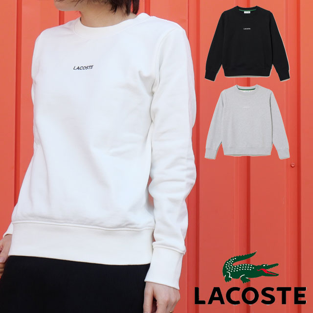 送料無料 トレーナー 長袖 レディース FW 秋冬 新作 秋新作 冬新作 人気 流行 定番 2024 SF006J ブランドネームロゴステッチクルーネックスウェット トップス ウェア 丸首 シンプル ワンポイント 定番 カジュアル 綿100% アパレル 服 ロゴ 鰐 ワニ 刺繍 黒