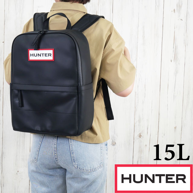 送料無料 バックパック メンズ レディース SS 春夏 新作 春新作 夏新作 ハンター HUNTER 2026 BLK 10 UBB3607CPE 15L PC A4  リュック オリジナル ラバライズド デイパック かばん PCスリーブ バック 旅行 シンプル 鞄