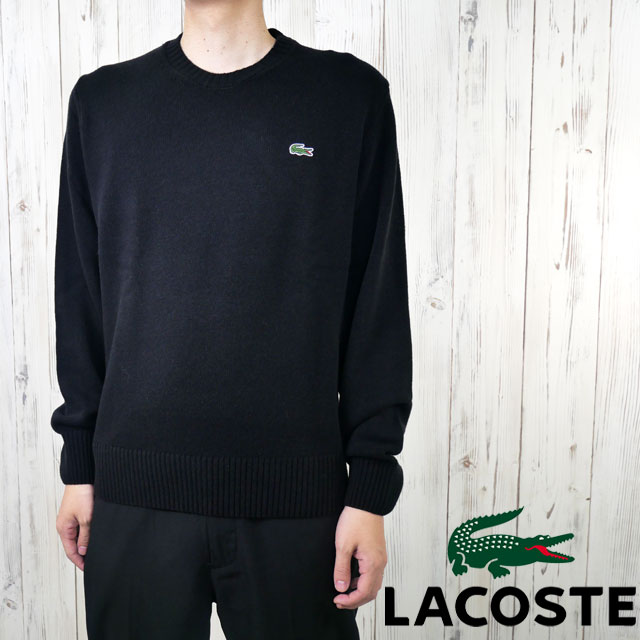 送料無料 長袖 メンズ FW 秋冬 新作 秋新作 冬新作 人気 流行 定番 2024 AH2916 031 ニット エッセンシャルウールニットセーター トップス アパレル カジュアル 丸首 ウェア クルーネック ブラック 黒 服