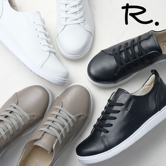 送料無料 スニーカー レースアップ ローカット レディース FW 秋冬 新作 秋新作 冬新作 人気 流行 定番 2024 R. S09Cr 社製 アールドット 白 靴 牛革 黒 カジュアルシューズ ブラック レザーシューズ グレー