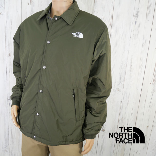 送料無料 長袖 メンズ レディース ザ・ノース・フェイス NY82450 インサレーテッドコーチジャケット アウター 撥水 上着 軽量 羽織 防寒 保温 アウトドア 服 キャンプ アパレル ハイキング ブラック ニュートープ