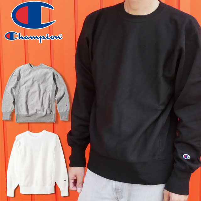 送料無料 メンズ 長袖 チャンピオン Champion C3-N090 L.W.D. アパレル リバースウィーブ ポリプロピレン クルーネックスウェットシャツ アウター スウェット トレーナー 上着 羽織 防寒 軽量 保温 ドライ ブラック グレー 黒 灰 白