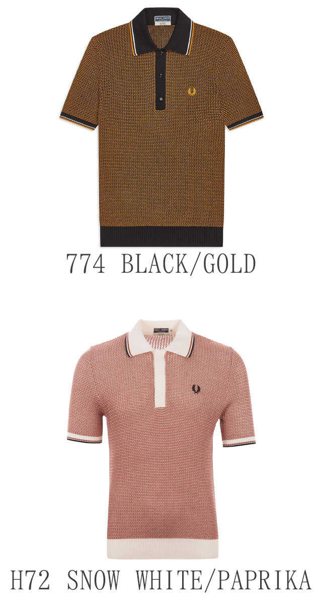 【希少】FRED PERRY 半袖　ニット　ポロシャツ チェック レデ 希少】FRED PERRY 半袖 ニット ポロシャツ チェック レデ