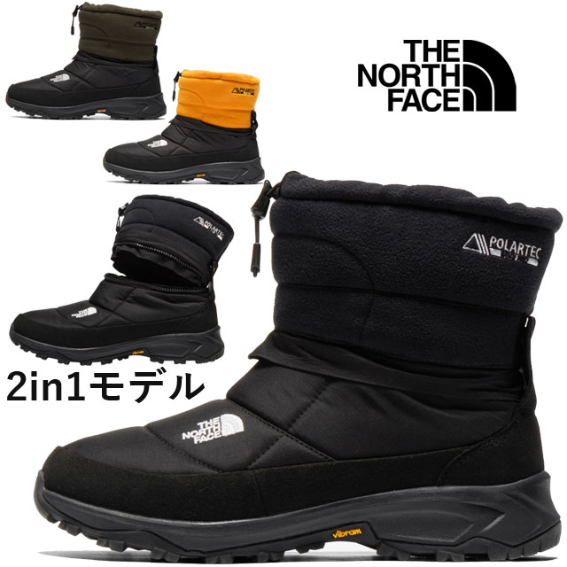 送料無料 ブーティ メンズ レディース FW 冬新作 人気 流行 定番 2025 ザ・ノース・フェイス THE NORTH FACE 2WAY NF52478 スノーブーツ 防水 デタッチャブル ヌプシ ポーラテック 撥水 クロッグ 保温 ウインターブーツ 防寒 防風 TNFブラック 黒 冬底 冬靴の通販はスノーシューズ