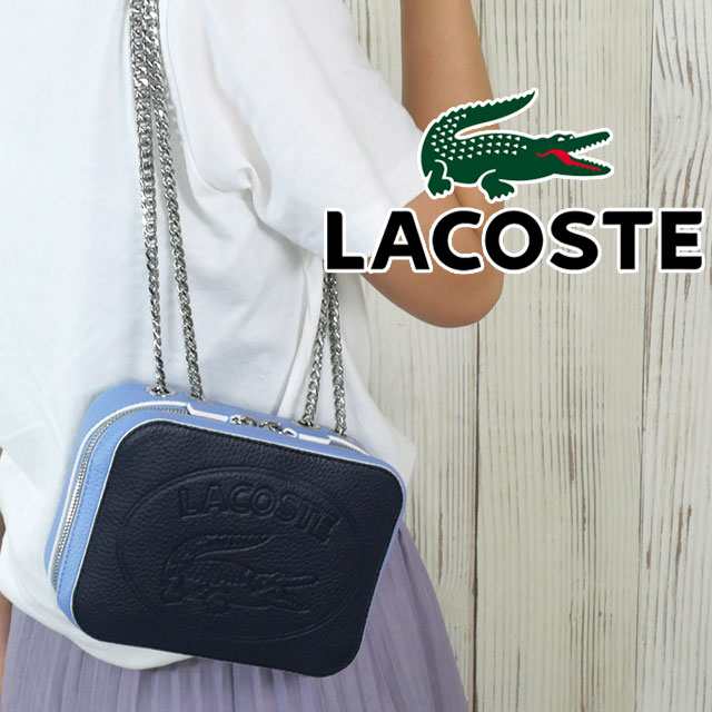 送料無料 レディース ハンドバッグ ラコステ LACOSTE NF3169N レザーショッパーバッグ メタルチェーン配色レザーバッグ 本革 牛革  母の｜au PAY マーケット