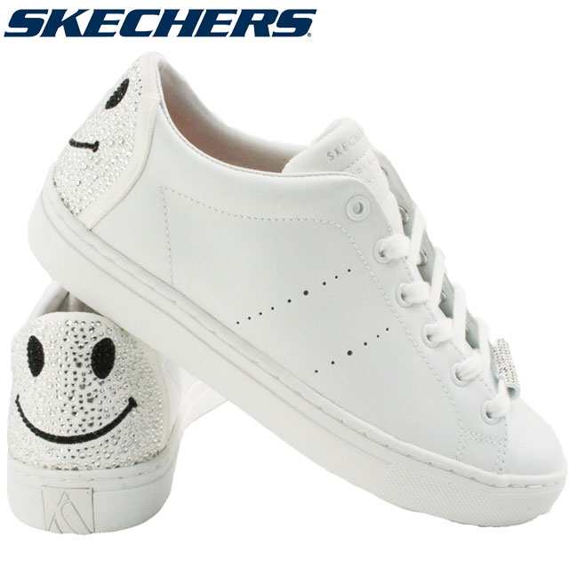 送料無料 レディース スニーカー ローカット スケッチャーズ Skechers ラインストーン キラキラ ホワイトの通販はau Pay マーケット シューマートワールド