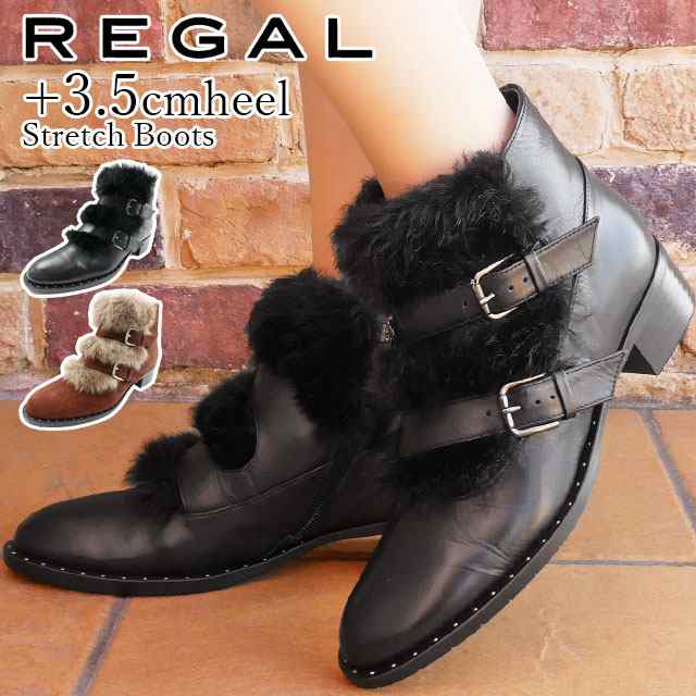 【最終価格】リーガル　REGAL ショートブーツソールヒール形太ヒール