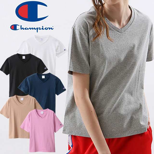 メール便送料無料 レディース Tシャツ 半袖 チャンピオン Champion Cw M323 ss ウィメンズ Vネックtシャツ ティーシャツ Vネック トッの通販はau Pay マーケット シューマートワールド