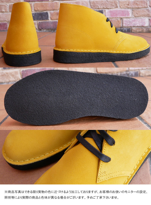 送料無料 メンズ ショートブーツ デザートブーツ 人気 流行 Clarks 26154825 クラークス デザートコール レザーブーツ カジュアルシューズ クレープソール 本革 靴 マスタード_2