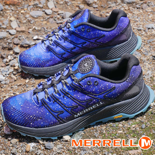 送料無料 メンズ トレッキングシューズ 人気 流行 定番 MERRELL J066971 メレル トレイルラン モアブ フライト ナイト スカイ ハイキングシューズ アウトドア カット カジュアルシューズ 靴 リフレクター 蓄光