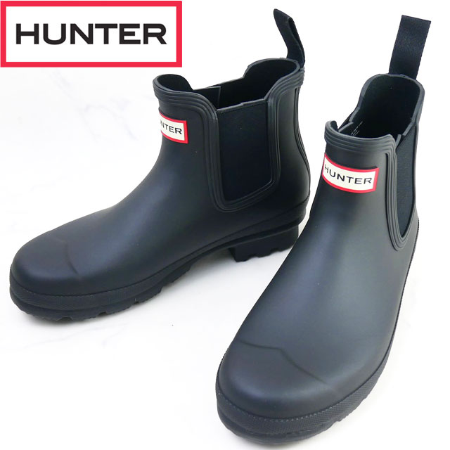 送料無料 メンズ FW 秋冬 新作 冬新作 サイドゴアブーツ ショートブーツ 人気 流行 定番 2022 2023 HUNTER MFS9116RMA レインブーツ オリジナルチェルシー 防水 チェルシーブーツ ブラック 黒 靴 雨 雪