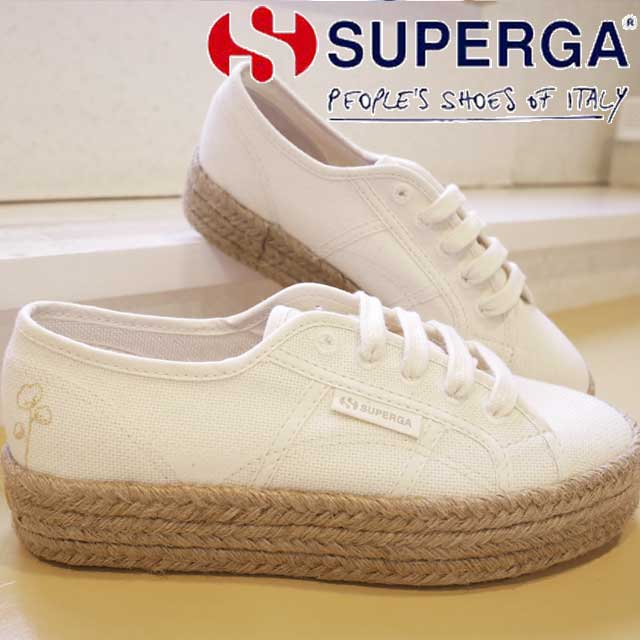 送料無料 レディース SS 春夏 新作 春新作 夏新作 スニーカー 人気 流行 定番 2023 SUPERGA 2730 S3123UW A1E BEIGE RAW-ORANGE APRICOT スペルガ ロープ オーガニック エンブロイダリー キャンバススニーカー エスパドリーユ ベージュ