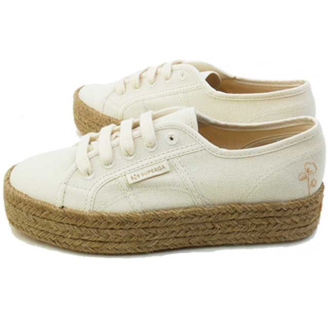 送料無料 レディース SS 春夏 新作 春新作 夏新作 スニーカー 人気 流行 定番 2023 SUPERGA 2730 S3123UW A1E BEIGE RAW-ORANGE APRICOT スペルガ ロープ オーガニック エンブロイダリー キャンバススニーカー エスパドリーユ ベージュ_1