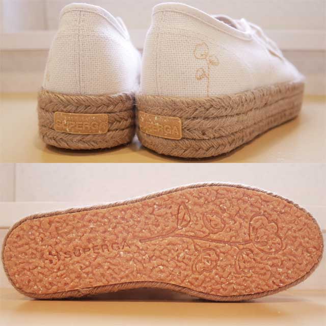 送料無料 レディース SS 春夏 新作 春新作 夏新作 スニーカー 人気 流行 定番 2023 SUPERGA 2730 S3123UW A1E BEIGE RAW-ORANGE APRICOT スペルガ ロープ オーガニック エンブロイダリー キャンバススニーカー エスパドリーユ ベージュ_3