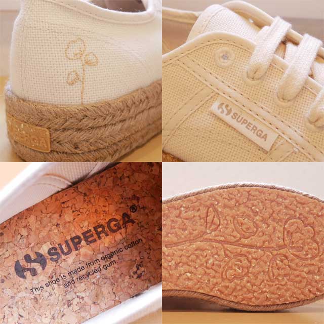 送料無料 レディース SS 春夏 新作 春新作 夏新作 スニーカー 人気 流行 定番 2023 SUPERGA 2730 S3123UW A1E BEIGE RAW-ORANGE APRICOT スペルガ ロープ オーガニック エンブロイダリー キャンバススニーカー エスパドリーユ ベージュ_4