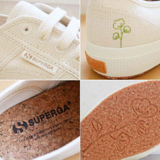 送料無料 レディース SS 春夏 新作 春新作 夏新作 スニーカー 人気 流行 定番 2023 SUPERGA 2750 S41231W BEIGE RAW-GREEN LEAVES-F AVORIO_A0L スペルガ オーガニック エンブロイダリー キャンバススニーカー ベージュ 送料無料 レディース SS 春夏 新作 春新作 夏新作 スニーカー 人気