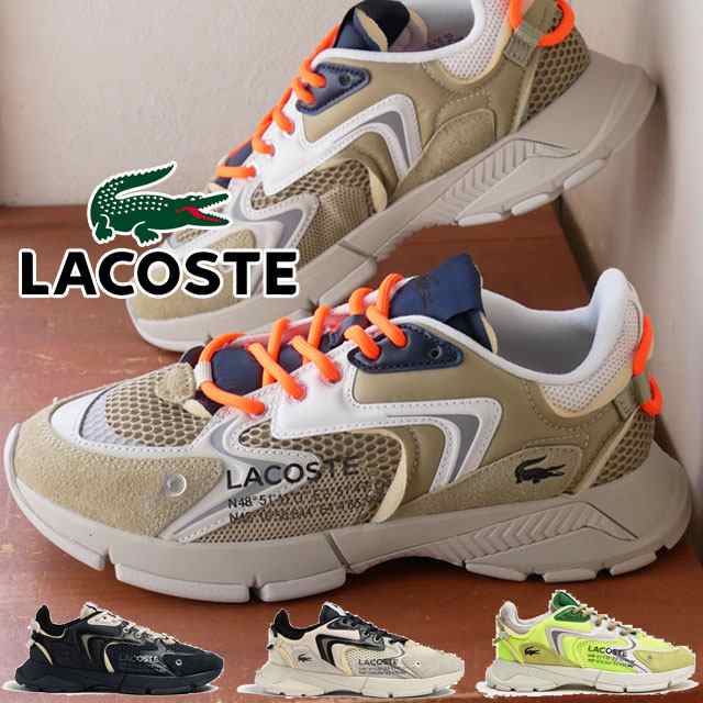 送料無料 メンズ SS 春夏 新作 春新作 夏新作 スニーカー ローカット 人気 流行 定番 2023 LACOSTE L003 NEO 123 1 SMA 45SMA0001 KN1 075 2G9 Y21 カーキ ブラック オフホワイト イエロー カジュアルシューズ メッシュスニーカーの通販は