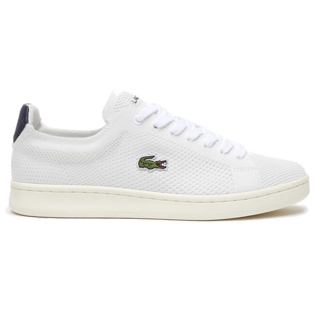 送料無料 レディース SS 春夏 新作 春新作 夏新作 スニーカー 人気 流行 定番 2023 LACOSTE CARNABY PIQUEE 123 1 SFA 42 ラコステ カジュアルシューズ 鹿の子ニット ホワイト/ネイビー 白 靴_1