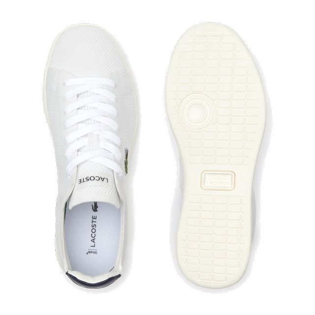 送料無料 レディース SS 春夏 新作 春新作 夏新作 スニーカー 人気 流行 定番 2023 LACOSTE CARNABY PIQUEE 123 1 SFA 42 ラコステ カジュアルシューズ 鹿の子ニット ホワイト/ネイビー 白 靴_3