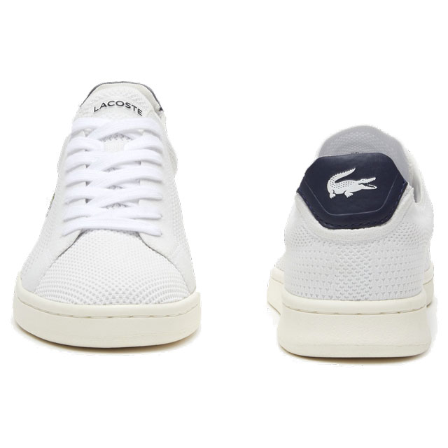 送料無料 レディース SS 春夏 新作 春新作 夏新作 スニーカー 人気 流行 定番 2023 LACOSTE CARNABY PIQUEE 123 1 SFA 42 ラコステ カジュアルシューズ 鹿の子ニット ホワイト/ネイビー 白 靴_4