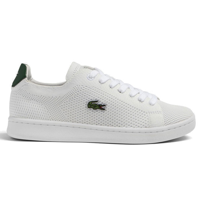 送料無料 スニーカー レディース SS 春夏 新作 春新作 夏新作 人気 流行 定番 2023 LACOSTE CARNABY PIQUEE 123 1 SFA 082 ラコステ カジュアルシューズ 鹿の子ニット ホワイト/グリーン 白 紐靴_1