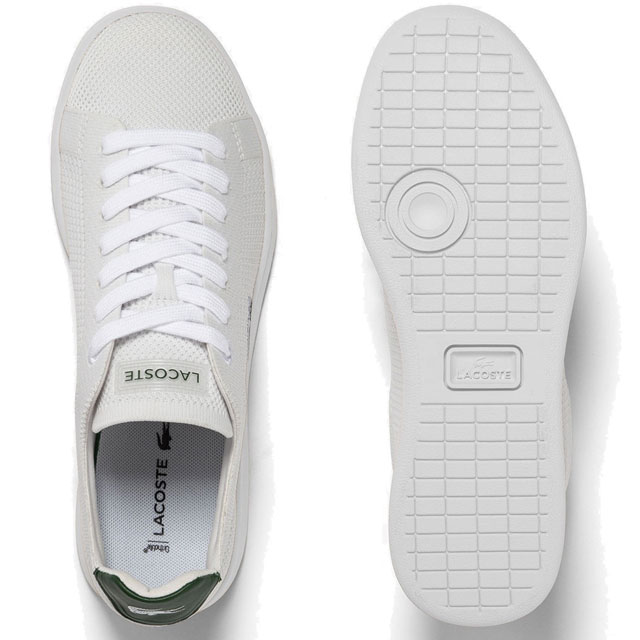 送料無料 スニーカー レディース SS 春夏 新作 春新作 夏新作 人気 流行 定番 2023 LACOSTE CARNABY PIQUEE 123 1 SFA 082 ラコステ カジュアルシューズ 鹿の子ニット ホワイト/グリーン 白 紐靴_4