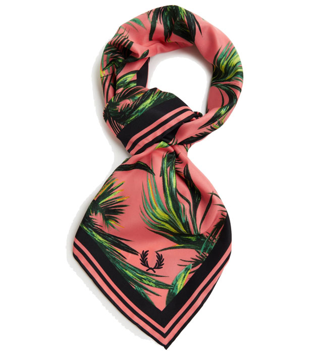 メール便送料無料 スカーフ パームプリントスカーフ レディース FW