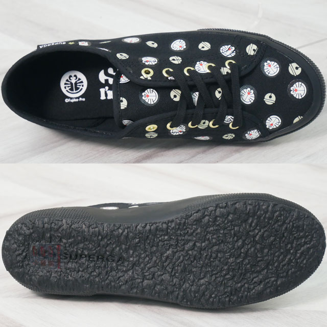 送料無料 スニーカー レディース FW 秋冬 新作 秋新作 冬新作 人気 流行 定番 2023 SUPERGA Doraemon 2725 S4138EW スペルガ I’m ドラえもん オールオーバー プリント コラボモデル カジュアルシューズ ブラック-イエロー 黒 総柄 靴_3