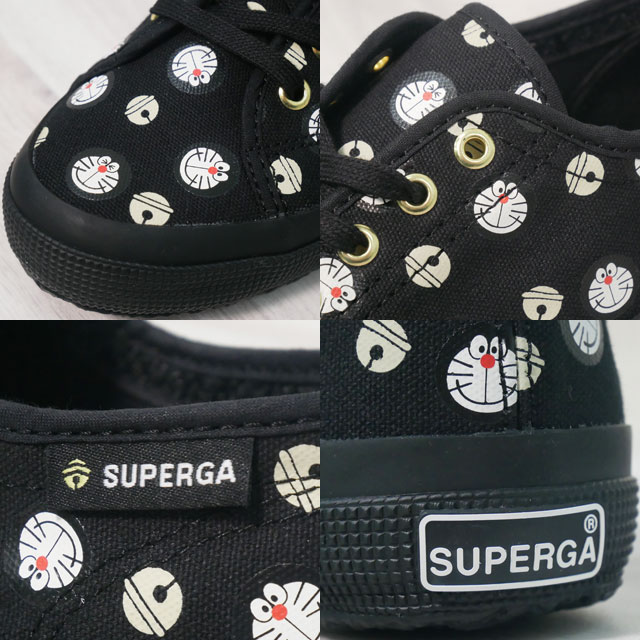 送料無料 スニーカー レディース FW 秋冬 新作 秋新作 冬新作 人気 流行 定番 2023 SUPERGA Doraemon 2725 S4138EW スペルガ I’m ドラえもん オールオーバー プリント コラボモデル カジュアルシューズ ブラック-イエロー 黒 総柄 靴_4