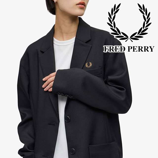 送料無料 長袖 レディース FW 秋冬 新作 秋新作 冬新作 人気 流行 定番 2023 FRED PERRY F8694 フレッドペリー ブレザー シングルブレス