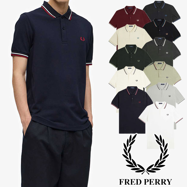 新品タグ付き✨フレッドペリー ポロシャツ 月桂樹 黒 M3600 FRED PERRY フレッドペリー ポロシャツ Twin Tipped Shirt M3600