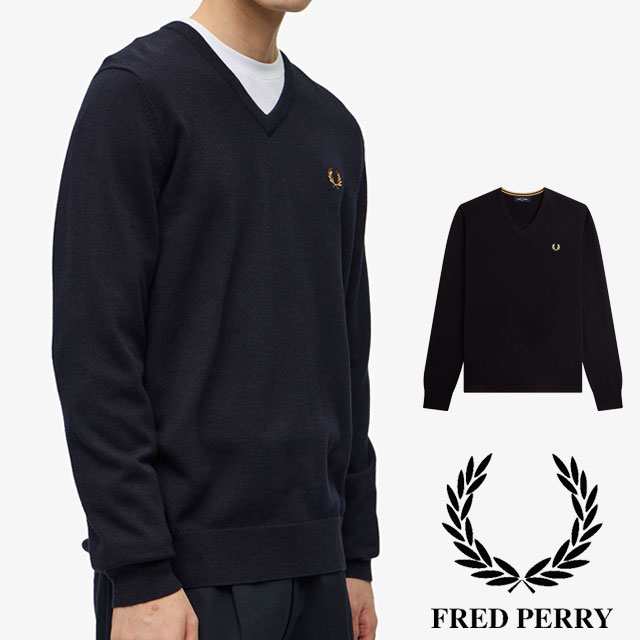 送料無料 長袖 メンズ FW 秋冬 新作 秋新作 冬新作 人気 流行 定番 2023 FRED PERRY K9600 フレッドペリー Vネックニット クラシックVネ