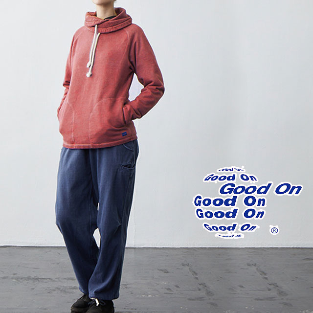 送料無料 トレーナー 長袖 メンズ レディース FW 秋冬 新作 秋新作 冬新作 人気 流行 定番 2023 Good On GOBW1305 グッドオン スウェット ロールネック スエット トップス ハイネック タートルネック カットソー コットン 裏起毛 ウェア アパレル 服 日本製 赤
