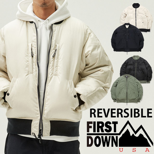 送料無料 長袖 メンズ FW 秋冬 新作 秋新作 冬新作 人気 流行 定番 2023 FIRST DOWN 2WAY F542006 ファーストダウン ダウンジャケット リバーシブルダウンMA-1 ディクロスマウリ アウター コート 撥水 上着 防寒 中綿 アウトドア アパレル カジュアル 服