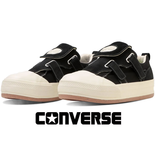 送料無料 スニーカー ローカット メンズ レディース SS 春夏 新作 春新作 夏新作 人気 流行 定番 2024 OX WATARU TOMINAGA 31310780 厚底 オールスター（R） ボーダースター ワタル トミナガ ベルクロ コラボモデル マジック チャンキーソール ブラック 黒 靴