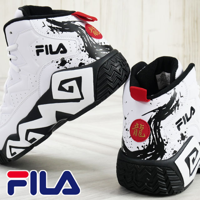 送料無料 スニーカー ハイカット メンズ レディース SS 春夏 新作 春新作 夏新作 人気 流行 定番 2024 MB 24 MSS24023 120 フィラ 厚底 バスケットボールシューズ 辰年モデル バッシュ カジュアルシューズ ダッドシューズ ホワイト 白 靴の通販は 15,400円