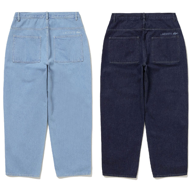 送料無料 長ズボン メンズ SS 春夏 新作 春新作 夏新作 人気 流行 定番 2024 HH002 11.5oz ワイドデニムパンツ ジーンズ ワイドパンツ ボトムス ジーパン ロングパンツ 厚手 カジュアル セットアップ可能 ロゴ ライトブルー インディゴブルー