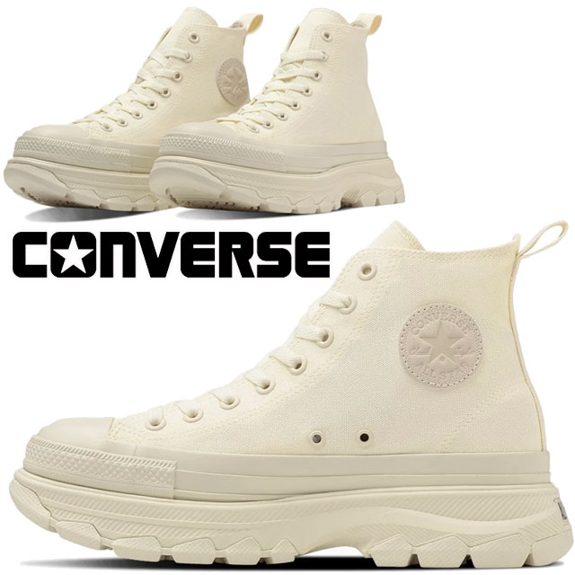 送料無料 スニーカー ハイカット レディース FW 秋冬 新作 秋新作 冬新作 人気 流行 定番 2024 31312441 厚底 オールスター（R） トレックウェーブ ハイ チャンキーソール エクリュ ニュアンスカラー 靴