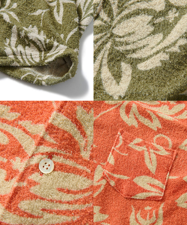 送料無料 半袖 メンズ SS 春夏 新作 春新作 夏新作 人気 流行 定番 2024 GOST2307 グッドオン レトロフラワーダブルパイルショートスリーブオープンシャツ パイルシャツ トップス カジュアル ウェア アパレル 服 日本製 セットアップ可能 アウトドア キャンプ