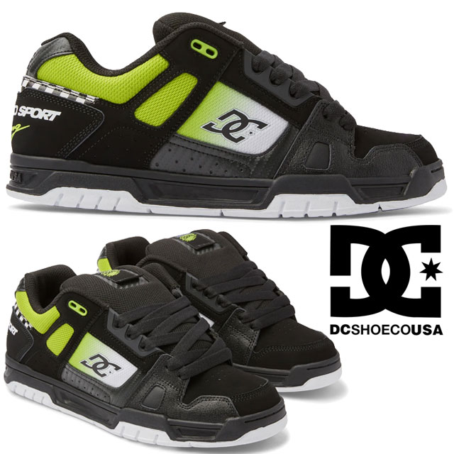 送料無料 メンズ FW 秋冬 新作 秋新作 冬新作 スニーカー レースアップ ローカット 人気 流行 定番 2024 SE DC SHOES DM244003 ディーシーシューズ 黒 靴 スタッグ ブラック FORMULA’94コレクション カジュアルシューズ
