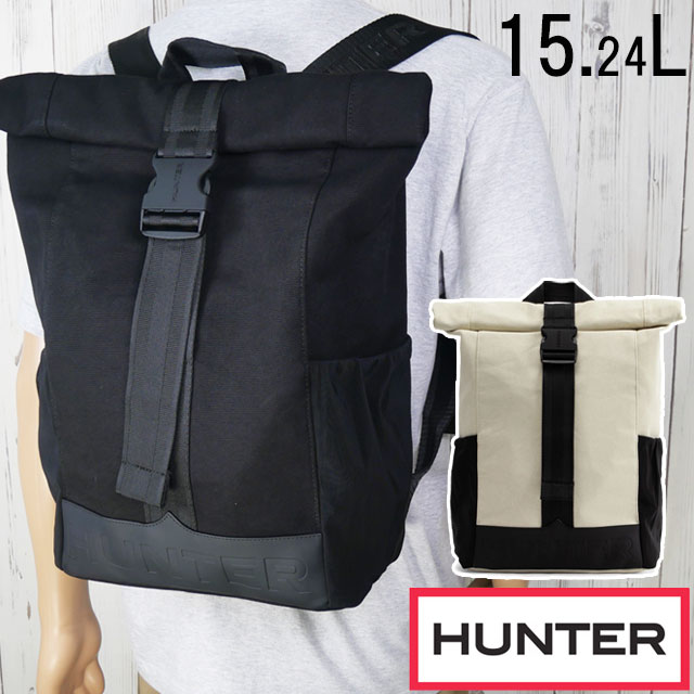 送料無料 ハンター HUNTER 15.24L UBB4012CAA メンズ レディース FW 秋冬 新作 秋新作 冬新作 人気 流行 定番 2024 2025 リュック リファインド スティッチ キャンバスバックパック デイパック かばん 13.5インチノートPC対応 PCスリーブ バック 旅行 ブラック 鞄の通販は