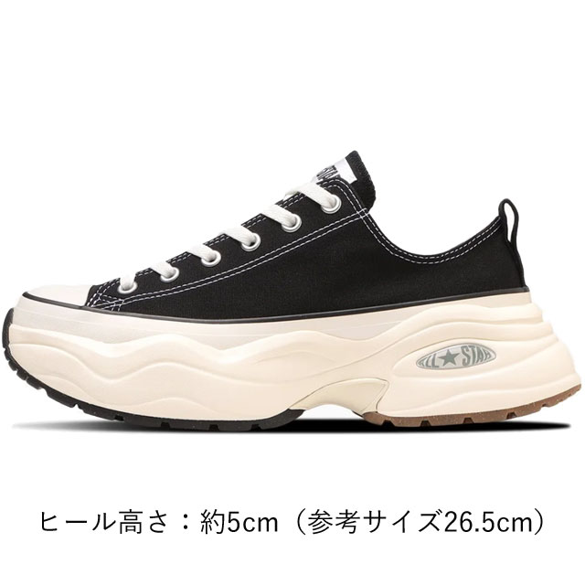 送料無料 コンバース CONVERSE 31312411 31312412 31312410 レディース FW 秋冬 新作 秋新作 冬新作 人気 流行 定番 2024 2025 スニーカー レースアップ ローカット 厚底 オールスター （Ｒ） サージトレーナー ＯＸ 黒 靴 白 カジュアルシューズ ブラック 5cmヒール_2