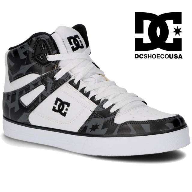 送料無料 スニーカー ハイカット メンズ レディース FW 秋冬 新作 秋新作 冬新作 人気 流行 定番 2024 2025 ディーシーシュー DC SHOES WC SE SN DM246011 WG2 ピュア ハイ-トップ ミッドカット ホワイト/グレー/ブラック ロゴプリント 靴の通販は 8,173円